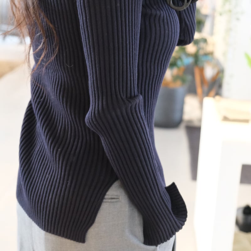 BATONER SOLIDWOOL RIB DRIVERS KNIT EX 【公式通販】