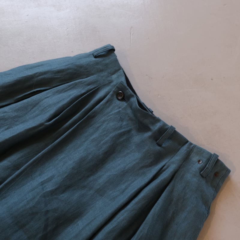 suzuki takayuki wrapped pants A241-28 brine blu