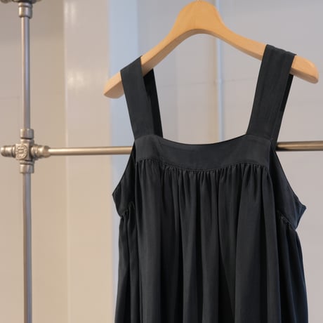 SINME　ストラップロングワンピース グリーン　ロング丈　SS14-01