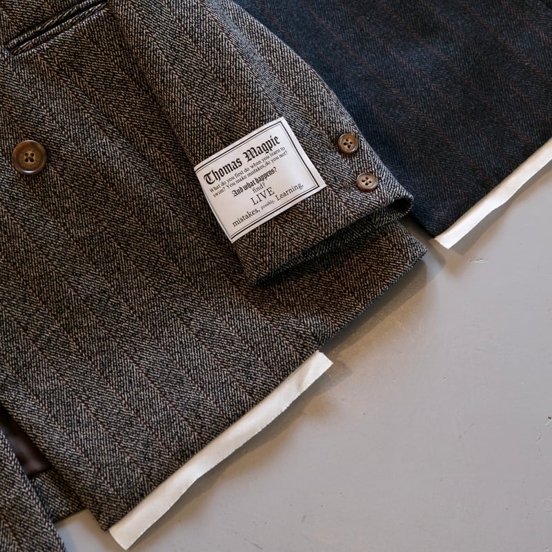 intoxic. - 新品26400円THOMAS トーマスマグパイ ヘリンボーン茶チャイナジャケット Thomas magpie herringbone tailored jacket 22