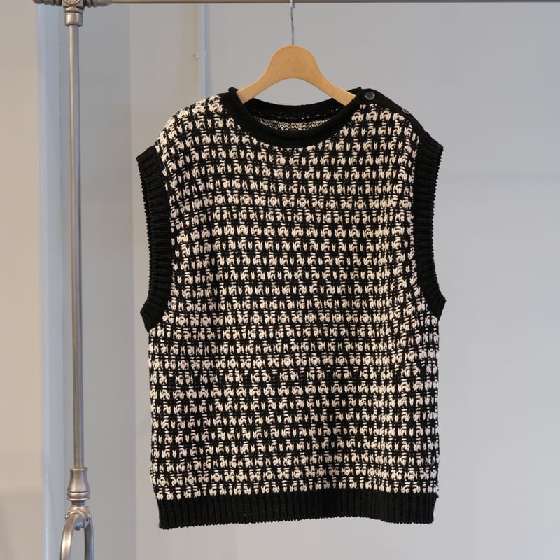 BATONER MEN MIX JACQUARD VEST BN-24SM-024 BATONER MEN MIX JACQUARD VEST BN-24SM-024