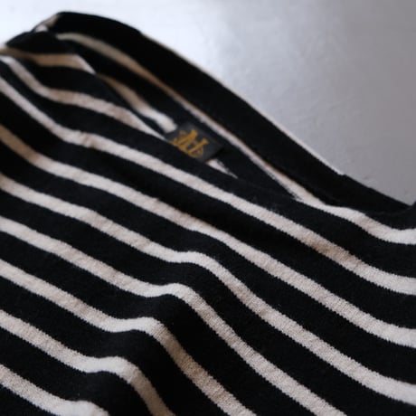 BATONER　PILEWOOL　BASUQUE SHIRT　BN-21FL-018    BLACK×WHITE