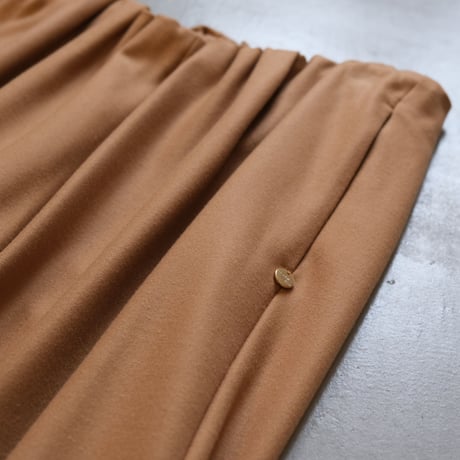 MARECHAL TERRE　両面起毛ギャザーワイドパンツ　CAMEL　ZMT196PT212