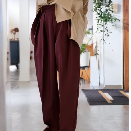 SINME　SS15-07  ウールサスペンダーパンツ　ボルドー