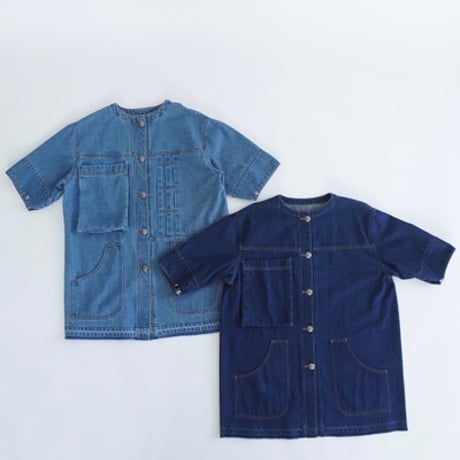 THOMAS MAGPIE　denim long jacket indigo【2241202】