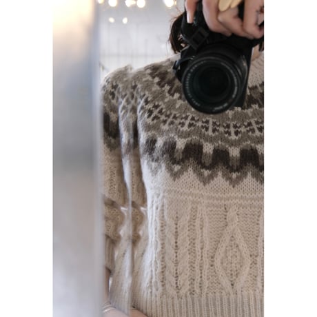 BATONER Woman MOHAIR NORDICK CREW NECK