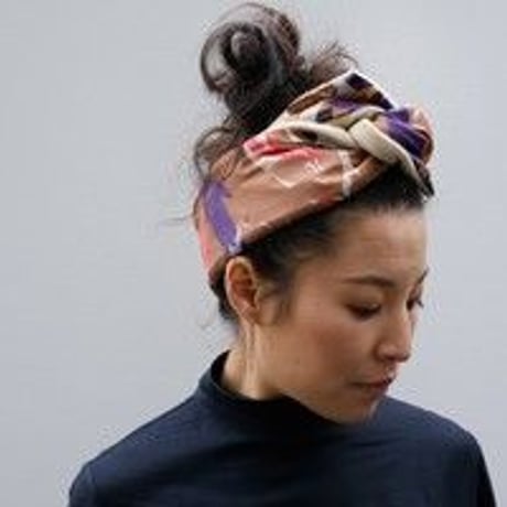 YARN&COPPER     Silk 　’Wednesday' 　ヘッドスカーフ/ミニスカーフ
