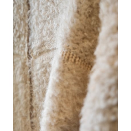 BATONER  MEN SHETLAND BOA ZIP UP BLOUSON