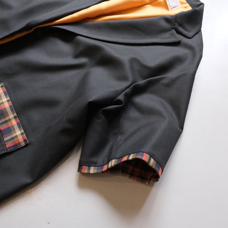 THOMASMGPIE　short sleeve coat　BLACK　ブラック【2213202】