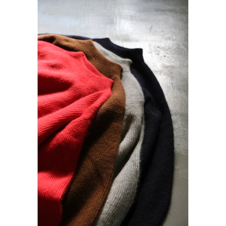 BATONER Woman CASHMERE FOX BOAT NECK FINGERHALL NAVY