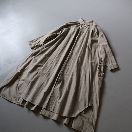 suzuki takayuki　weather-cloth shirt　A241-15　frost grey