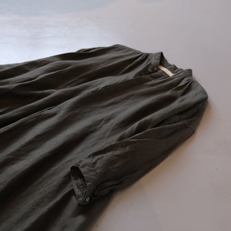 suzuki takayuki　peasant dress　khaki/black　A221-15