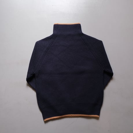SINME　シンメ　ボトルネックタートル　S21-AW-12　NAVY×CAMEL