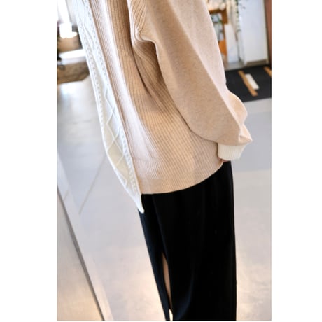 Thomas magpie    bicolor aran knit