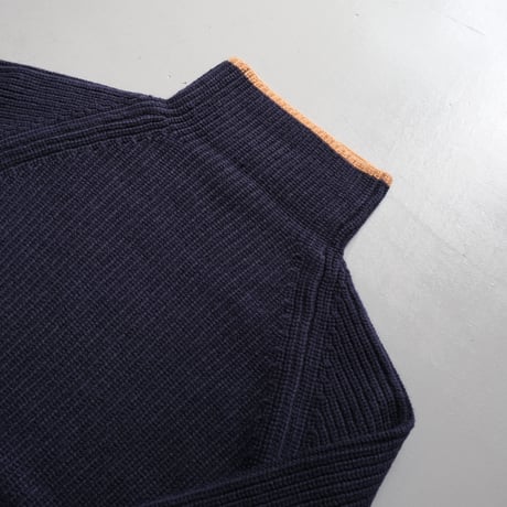 SINME　シンメ　ボトルネックタートル　S21-AW-12　NAVY×CAMEL