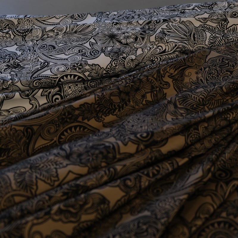 THOMAS MAGPIE zentangle print long skirt【2213