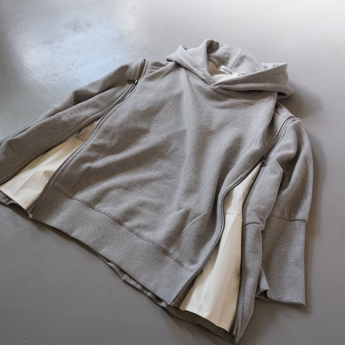 NAKAGAMI ナカガミ 2WAYデザインパーカー M0121A0037 GRAY | geep