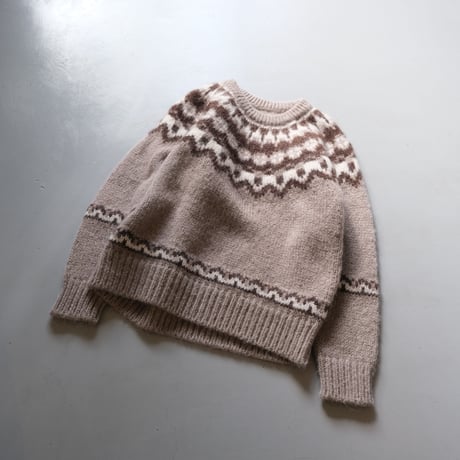 BATONER　Women MOHAIR NORDIC CREW NECK 　BN-21FL-050