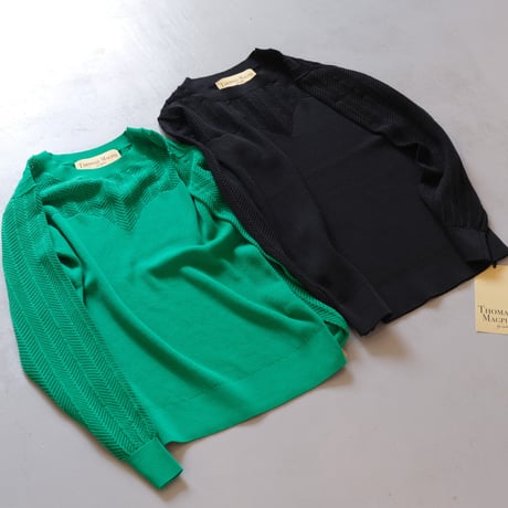 THOMAS MAGPIE 　herringbone ＆RIB knit【2242716】