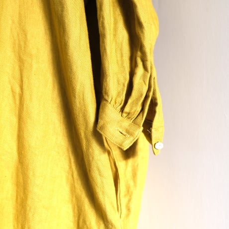 suzuki ytakayuki    peasant dress    mustard