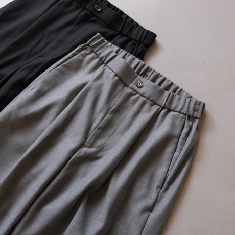 BATONER　Men DRY WOOL PIQUE PANT　BLACK 　 BN-22FM-012