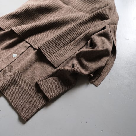 R JUBILEE 　 Layered Knit Cardigan　D/BROWN　RJ21083002