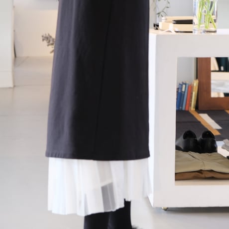 Munich　sheepboa puffsleeve one-piece    BLACK