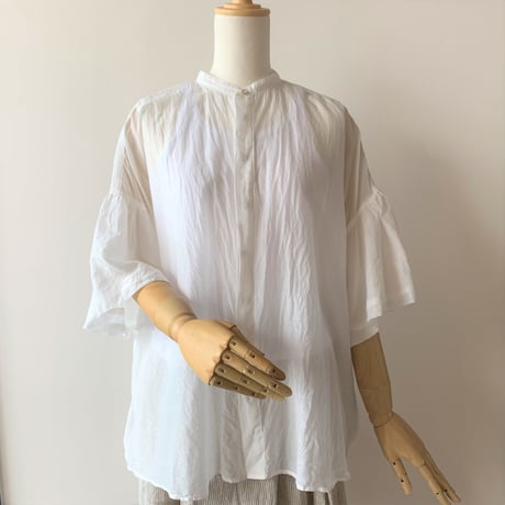 suzuki  takayuki    balloon-sleeve blouse 　 nude