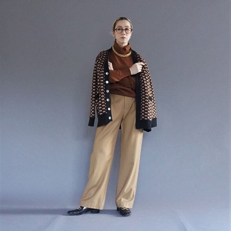 THOMASMGPIE トーマスマグパイ BLOCK W JACQUARD CARDIGAN THOMASMGPIE トーマスマグパイ BLOCK W JACQUARD CARDIGAN