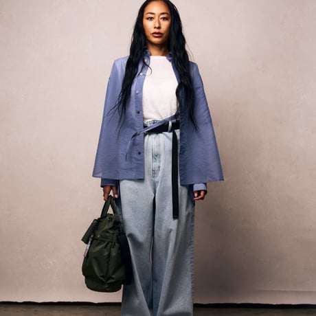 M53.  BELTED BAGGY DENIM