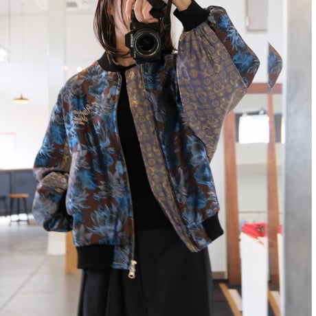 Thomasmagpie  flower Jacquard blouson