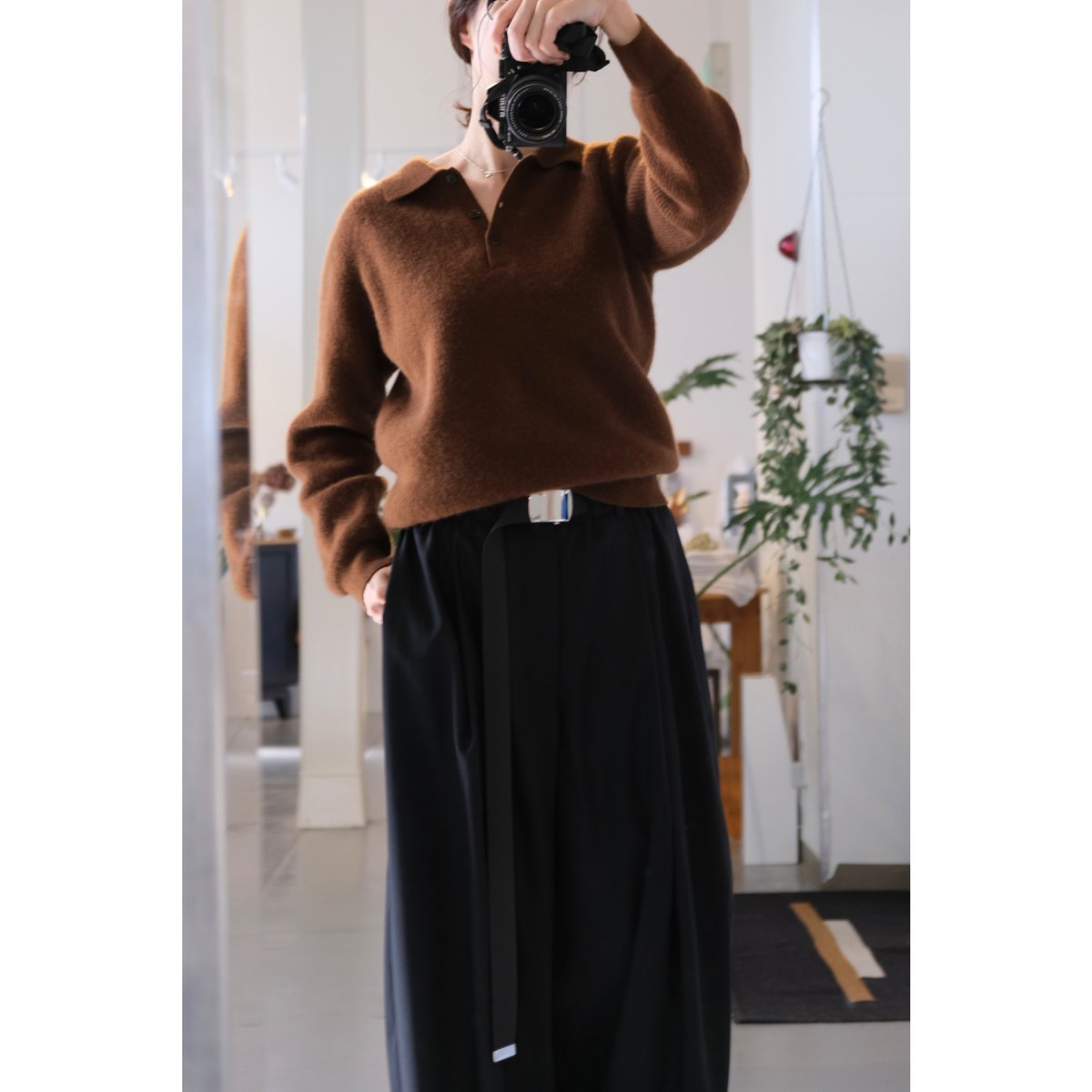 トップス BATONER Women CASHMERE FOX POLO CARDIGAN BATONER Woman CASHMERE FOX POLO | geep