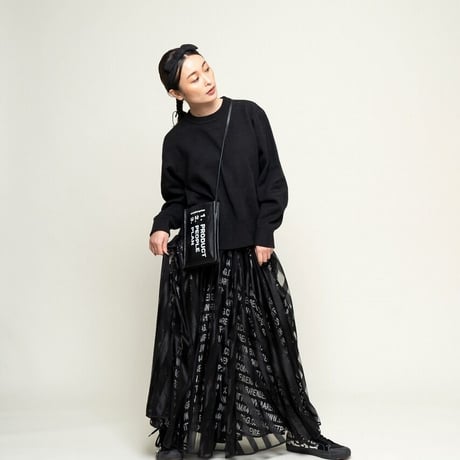 THOMAS MAGPIE 　long tulle skirt stripe　2201605