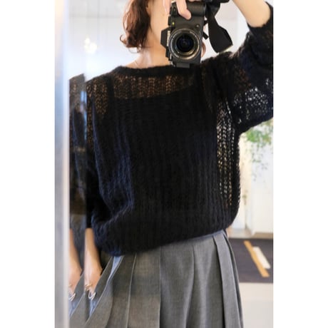 BATONER  Woman  FULFFY MOHAIR CREW NECK