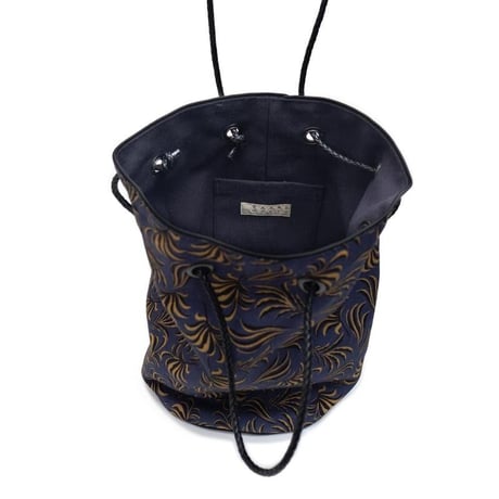YARN&COPPER   Linen bucket bag 'Pearsham' navy