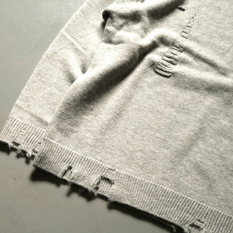THOMAS MAGPIE　damage crew neck knit【2223709】