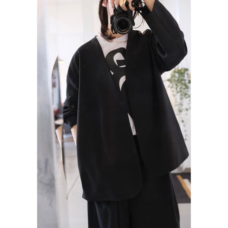 SINME  ノーカラージャケット  SS16-06   ブラック