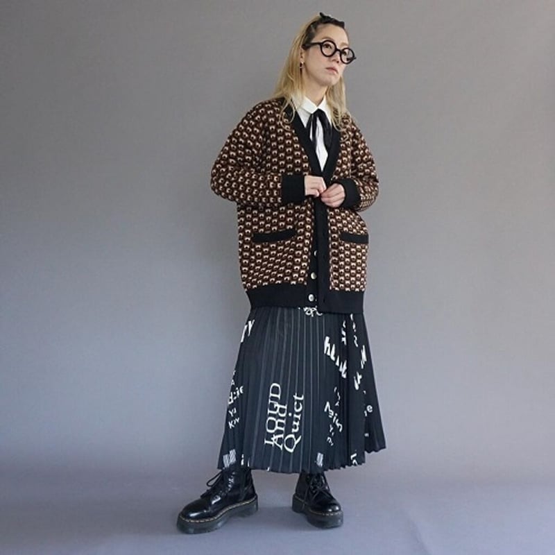 THOMASMGPIE トーマスマグパイ BLOCK W JACQUARD CARDIGAN THOMASMGPIE トーマスマグパイ BLOCK W JACQUARD CARDIGAN