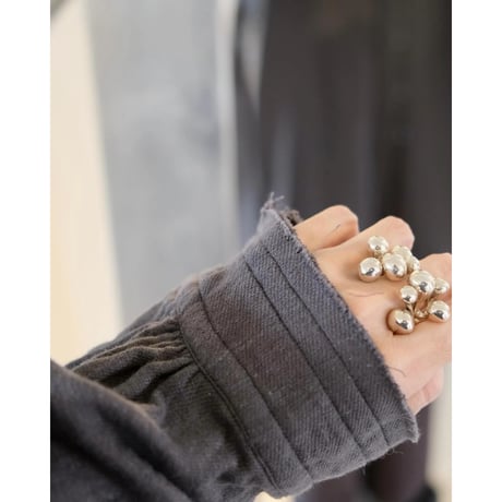 suzuki takayuki   frayed coat  slate grey