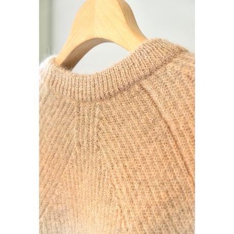 BATONER  WOMAN  MOHAIR KASURI DYE SIGNATURE CREW NECK