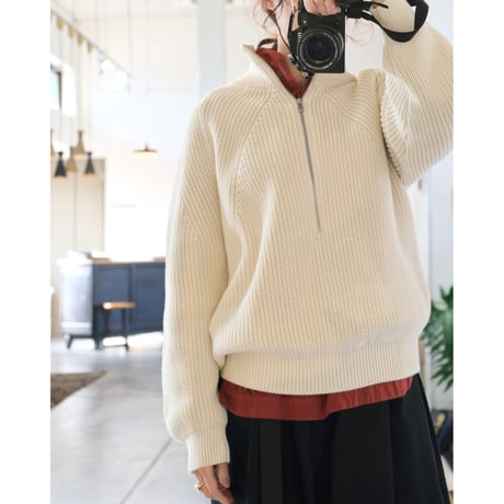 BATONER  MEN  SIGNATURE HALF ZIP KNIT