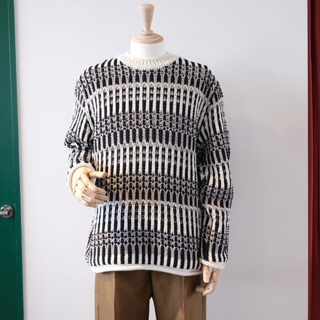 BATONER　BN-23SM-020　Men MIX YARN CREW NECK