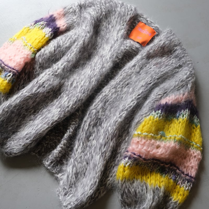 LES TRICOTS D'O モヘヤ ショートカーディガン gray melange LES TRICOTS D'O モヘヤ ショートカーディガン gray melange