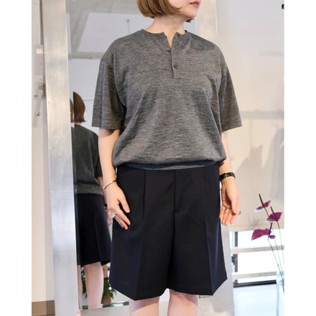 BATONER  MEN  CHOMA HENLEY NECK SHORT SLEEVE　BN-26SM-062
