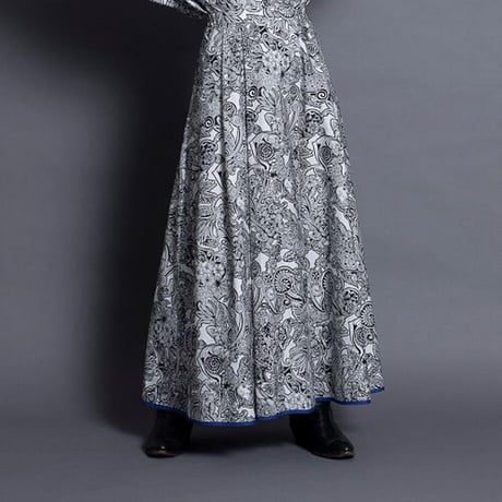 THOMAS MAGPIE   zentangle print long skirt【2213602】