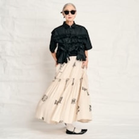 Thomas Magpie C/Linen PRINT skirt  2252610