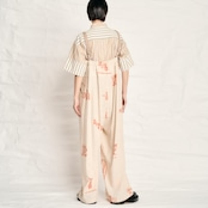 Thomas Magpie C/Linen PRINT overall 美品 Thomas Magpie C/Linen