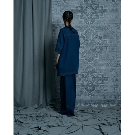 THOMAS MAGPIE　denim long jacket indigo【2241202】