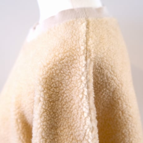 HARVESTY  　BOA FLEECE EGG PULLOVER　  BEIGE
