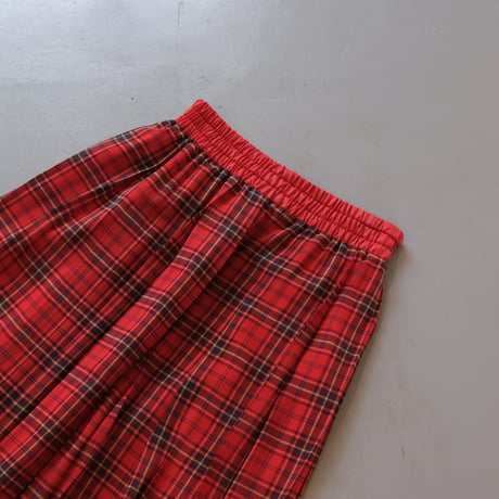 NAKAGAMI  チェック柄シフォンスカート（red)　N0324S0008
